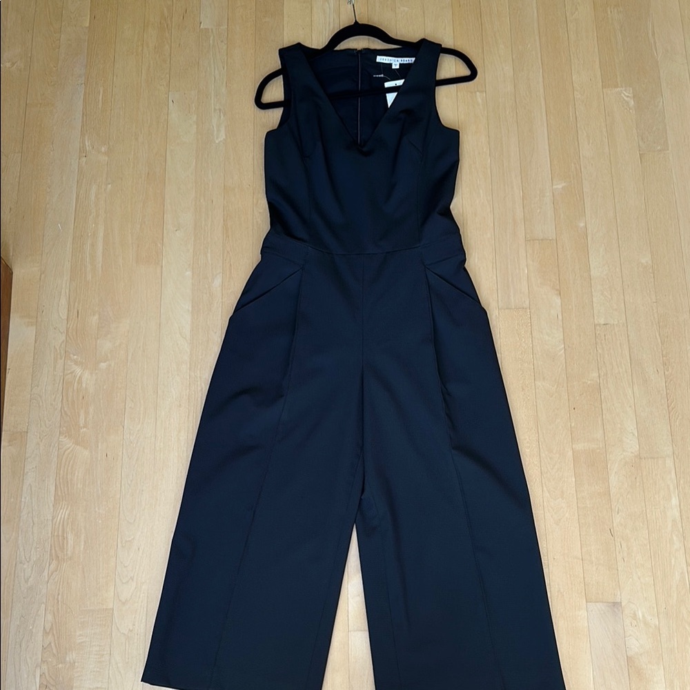 Veronica Beard Black V-Neck Jumpsuit